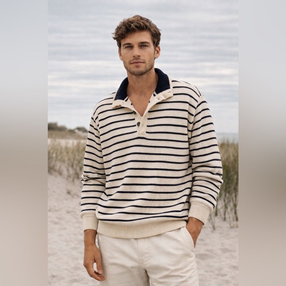 American Eagle Striped Cotton Sweater XL